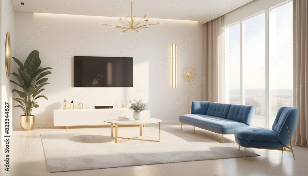 white and gold theme interior modern minimalism photo realism white and gold theme interior modern minimalism photo realism