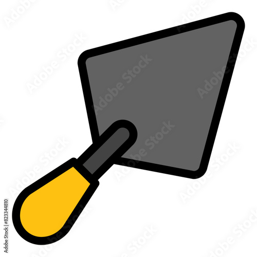 Trowel Icon in Filled Line Style