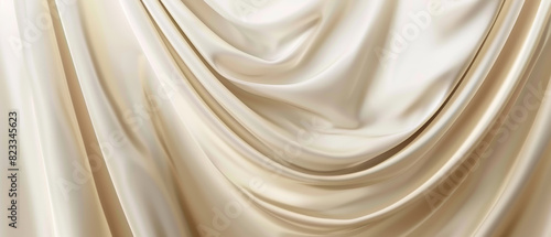 Silky folds of luxurious cream satin, evoking opulence and elegance.