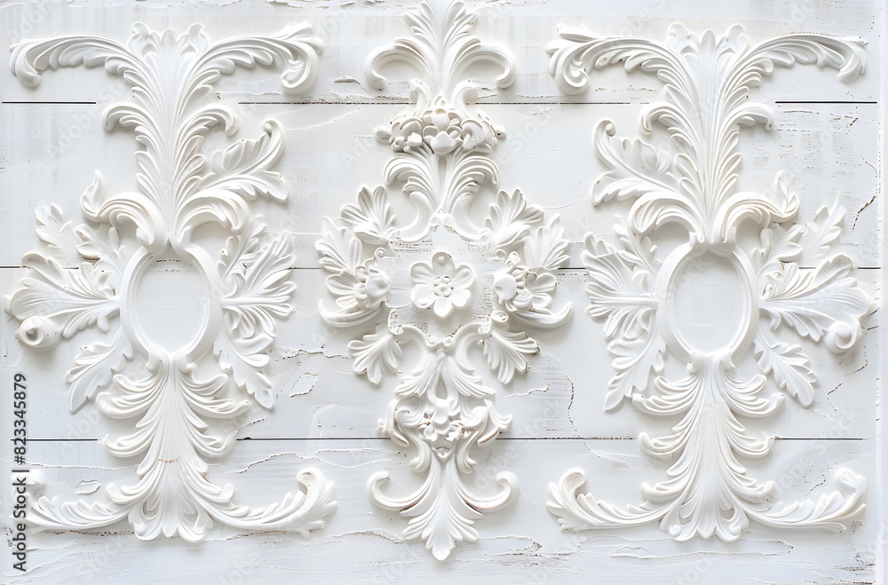 Light White Wooden Wall Background, Top View Light White Wooden Wall Background, Top View