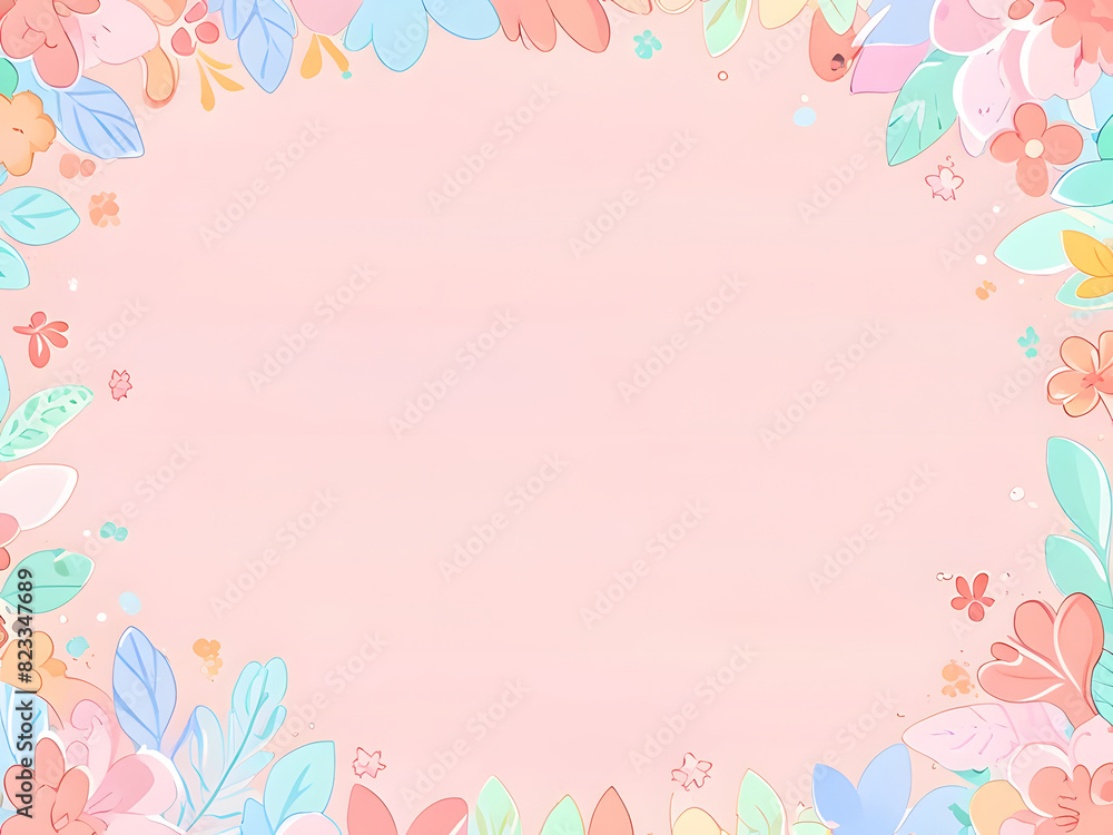 pink flower frame