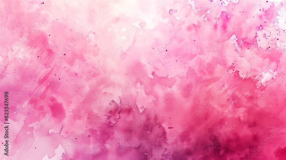 Fototapeta premium abstract, illustration, background, textured, design, bright, pattern, paint, vector, pink background, pink color, colours, horizontal, art, blank, grunge, no people, soft, watercolor, copy space, lig