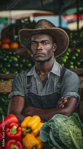 Photo of a farmer on farmer's market