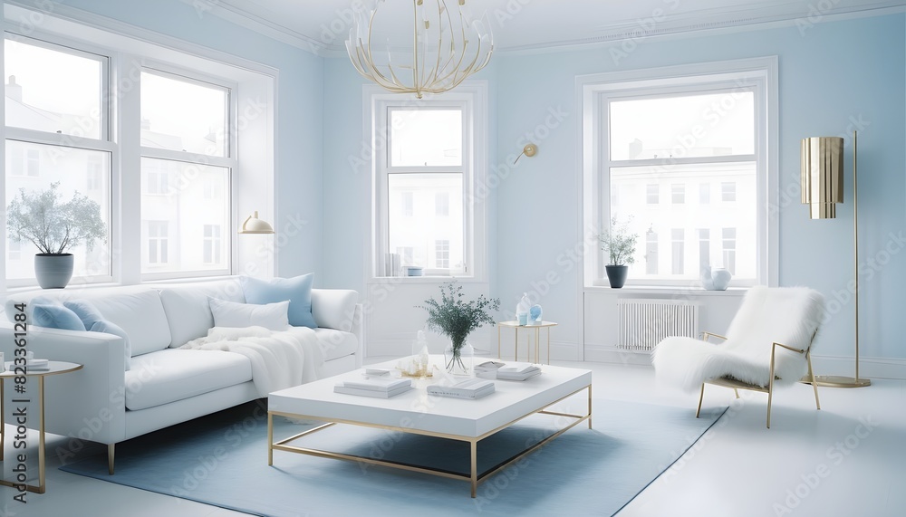 white and gold theme interior modern minimalism photo realism white and gold theme interior modern minimalism photo realism