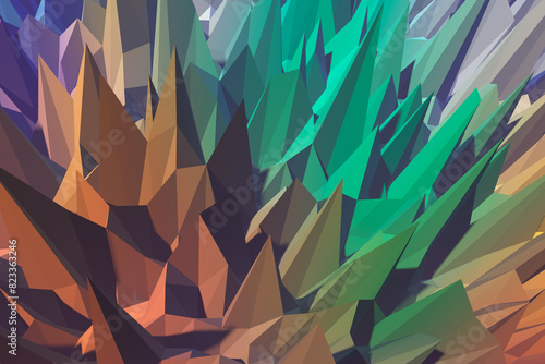 Rich abstract design with sharps, forming a dynamic, cutting-edge polygonal background. Ideal for bold, impactful visuals