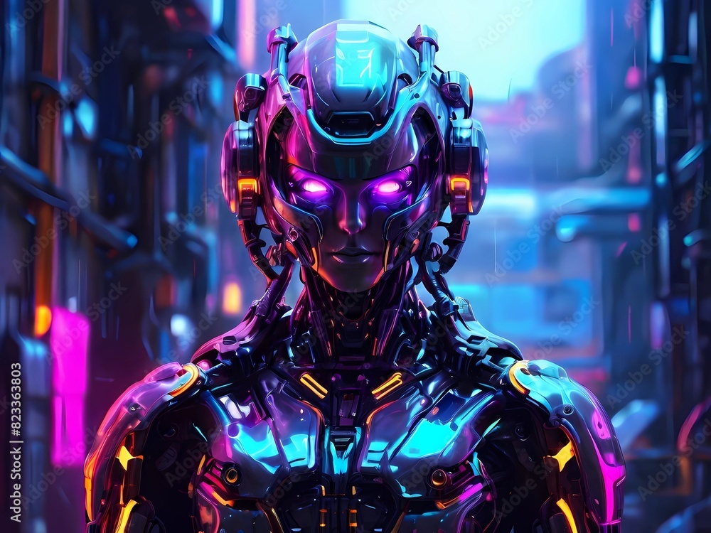 Robot background, women Robot background, women