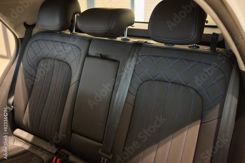 Car back seat with headrest and arm rest, a comfortable automotive fixture © Евгений Вершинин