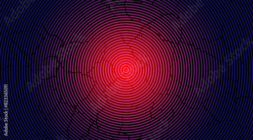 spider web on dark background, a red and blue circle with a black background, grunge texture spiral pattern line light effect design for background and wallpaper