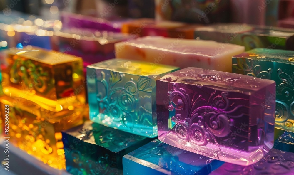 Vibrant Display of Colorful Glycerin Soap Bars
Vibrant Display of Colorful Glycerin Soap Bars