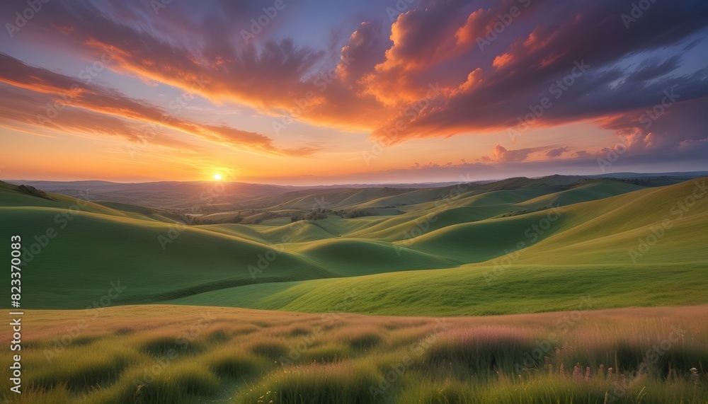 Majestic mountain landscape with misty forests and ethereal sky at dawn. Ai generate Majestic mountain landscape with misty forests and ethereal sky at dawn. Ai generate
