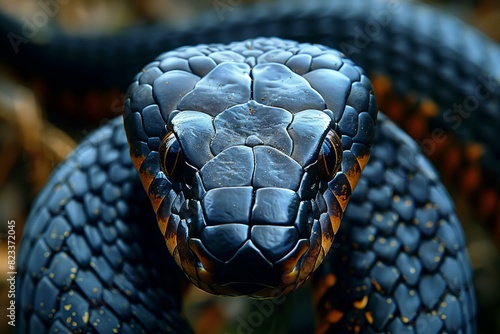 Illustration of the black snake was killed , high quality, high resolution