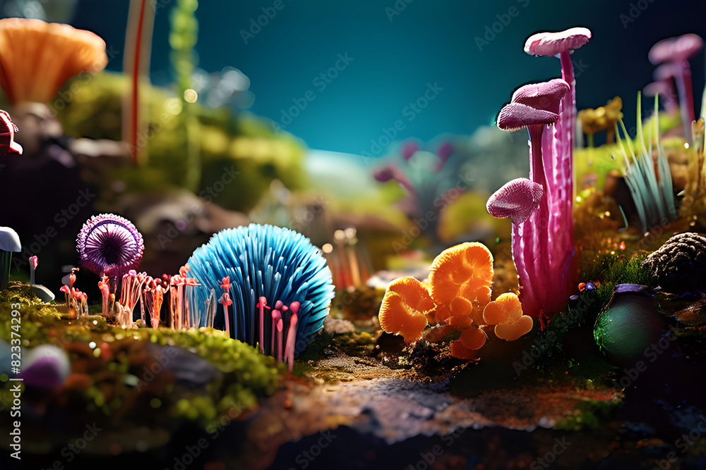 Illustration of a dynamic view of soil microorganisms involved in the ...