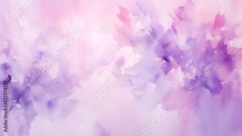 Abstract art background purple and lilac colors,Watercolor painting on canvas with soft violet gradient,Fragment of red artwork on paper with flower pattern,Texture backdrop, macro