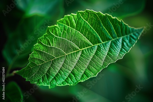 This green leaf has several veins in it  high quality  high resolution