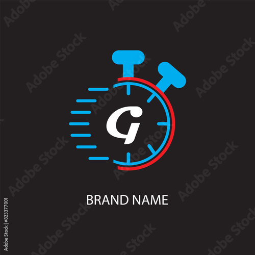 G letter logo modern logo design on black color background 