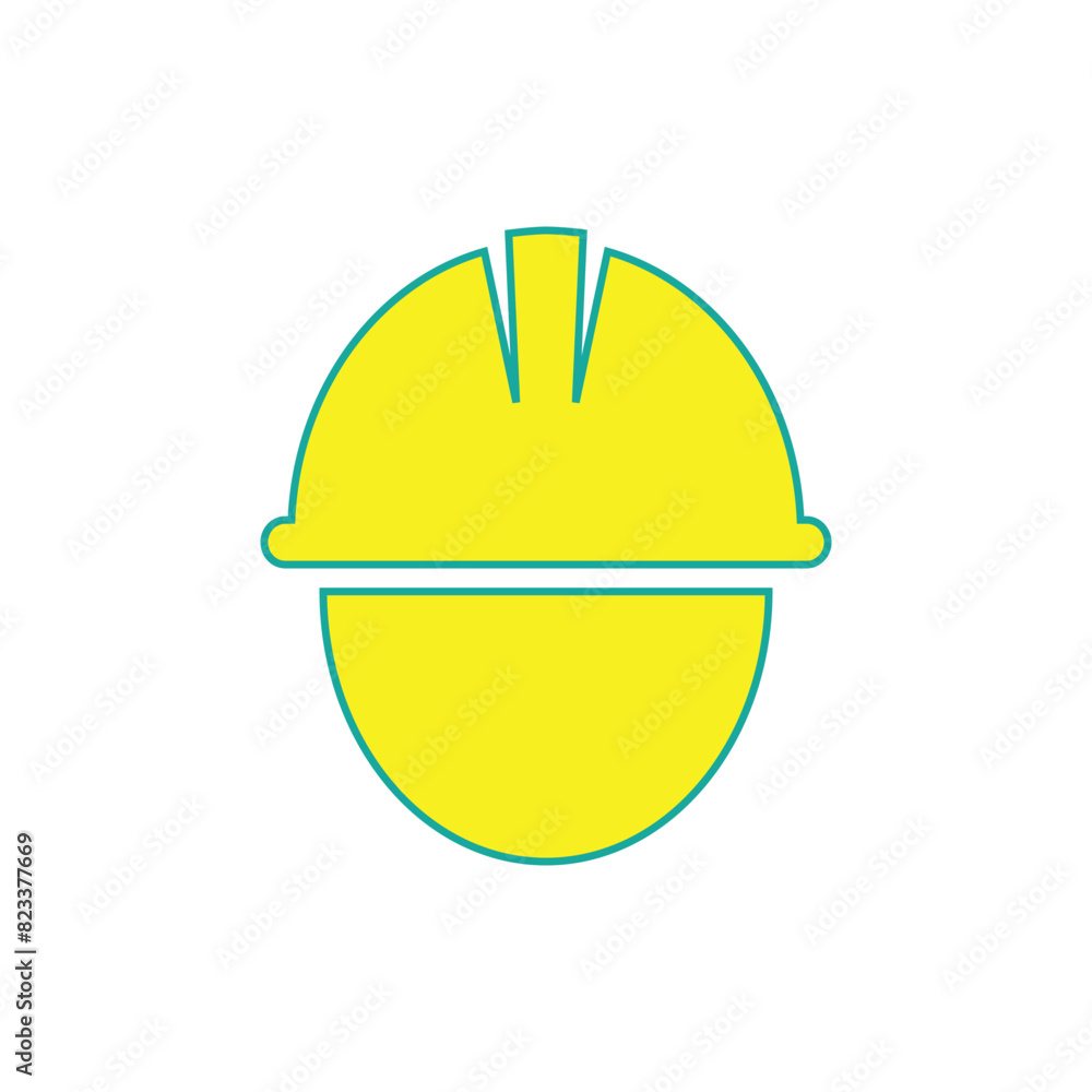 Helmet construction icon vector logo design template Helmet construction icon vector logo design template