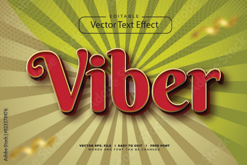 Viber Editable text style effect vector