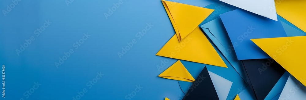 Abstract Geometric Blue Background with Triangles Abstract Geometric Blue Background with Triangles