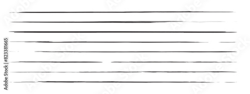 Strikethrough lines collection. Set of hand drawn freehand emphasis elements, underline, marker or ball pen line, crossed scribble stripe. Vector illustration. EPS 10
