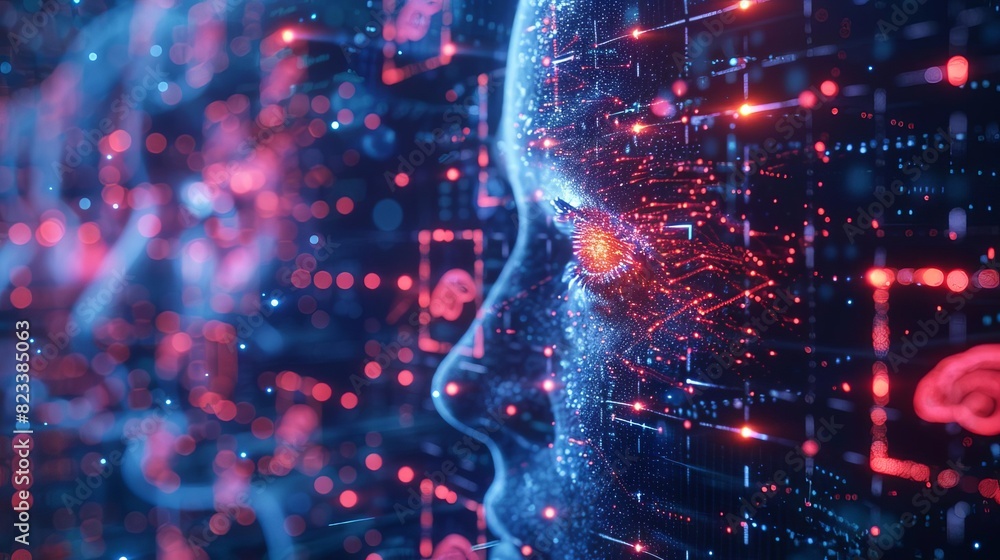 Depict a neural network analyzing images and identifying objects, with labeled outputs highlighting the results, Close up Depict a neural network analyzing images and identifying objects, with labeled outputs highlighting the results, Close up