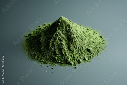a pile of green powder photo