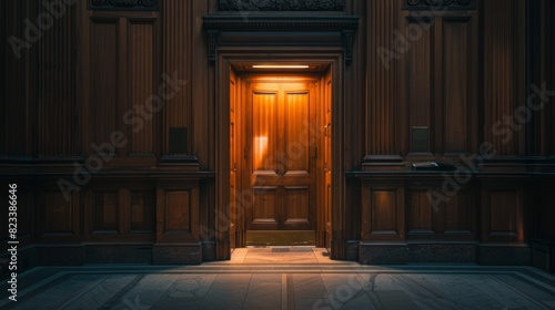 Doorway in a grand historic building