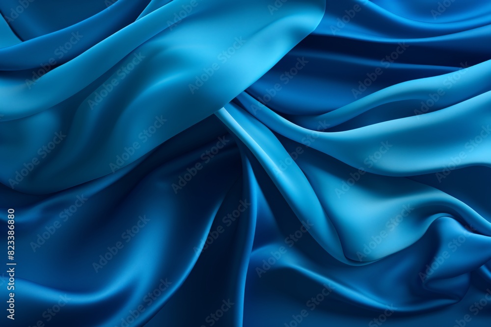 a blue fabric draped over a blue surface