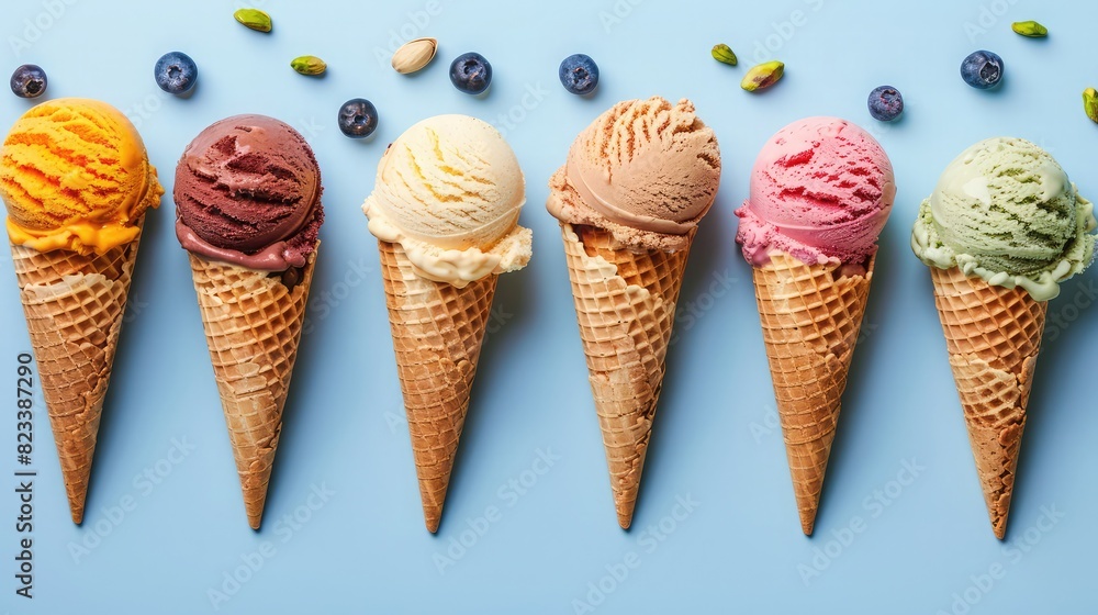 Advertising shot, vanilla and fruit ice cream with raspberry and cream in glass and beautiful cloudy sky at the background. High quality Advertising shot, vanilla and fruit ice cream with raspberry and cream in glass and beautiful cloudy sky at the background. High quality