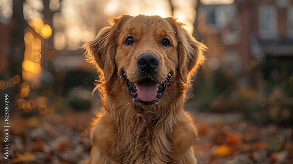 a cozy suburban neighborhood a loyal golden retriever named Max eagerly awaits his owner's return his wagging tail and bright eyes reflecting his boundless enthusiasm and unwavering loyalty