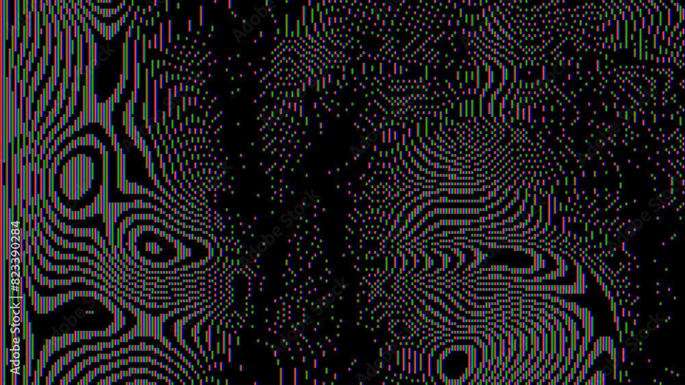 Analog Static Noise Glitch Effect. Digital Pixel Noise. VHS Corrupted Signal. Damaged Error Television Image. Vector illustration.
