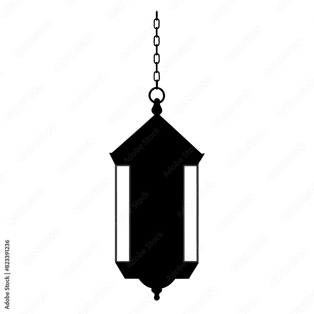minimal and simple Islamic Lantern vector silhouette black color minimal and simple Islamic Lantern vector silhouette black color