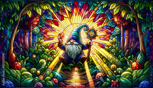 Wallpaper Mural Stained glass dwarf Torontodigital.ca