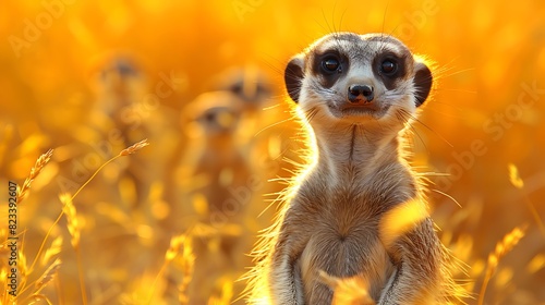 the sundrenched savannahs of Tanzania a playful meerkat named Simba stands guard over his burrow his sharp eyes scanning the horizon for signs of danger as his family forages nearby