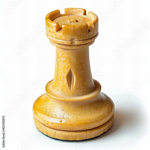 Rook chess piece , isolated on white background , high quality, high resolution