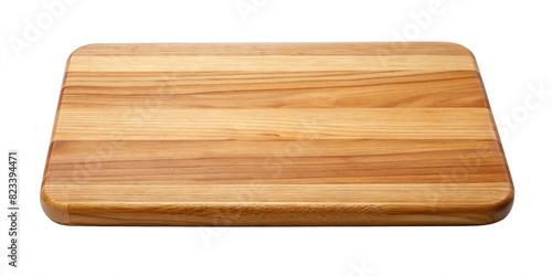 Obraz na płótnie a rectangular wooden cutting board placed on a transparent background w salonie