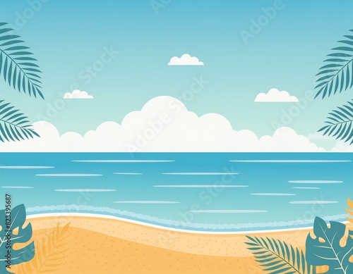 Endless Summer  Vector Beach Backgrounds for Cards and Social Media