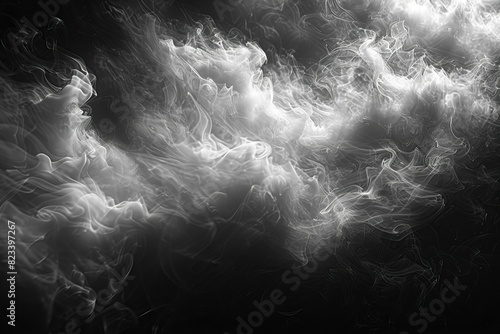 An image of smoke with nothing against it in black photo