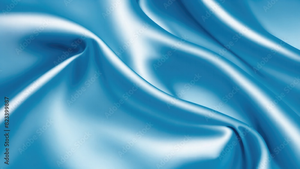 Luxury Cyan satin smooth fabric background Luxury Cyan satin smooth fabric background