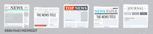 Daily newspaper journal, business promotional news icon