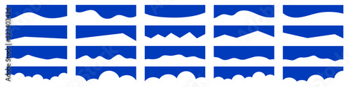 Set of separator headers, modern dividers shapes of the page web site