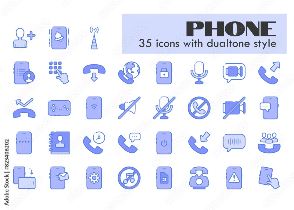 mobile phone technology device dualtone blue style icon set mobile phone technology device dualtone blue style icon set