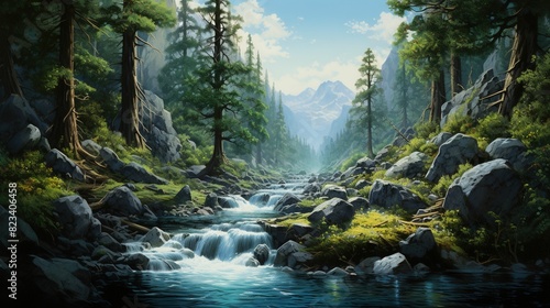 River fantasy UHD wallpaper