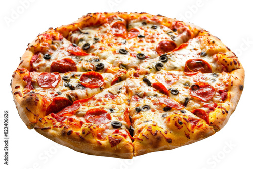 Iconic NY Pizza Slice Isolated on Transparent Background Transparent Background