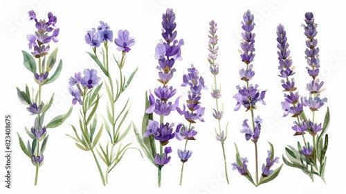 Lavender Watercolor Illustration Clipart