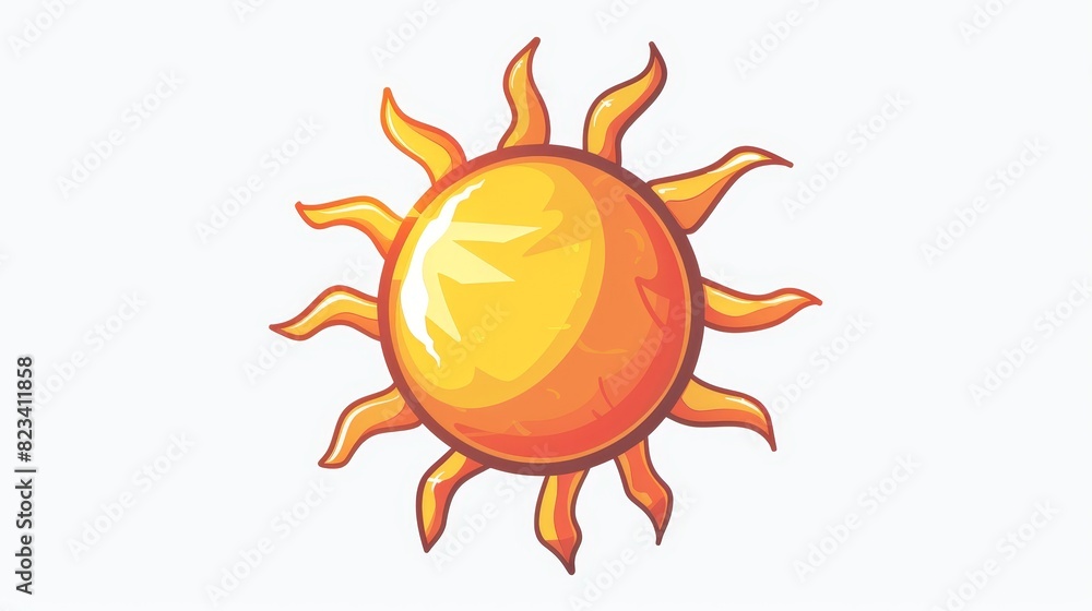 Isolated modern sun symbol icon design. Isolated modern sun symbol icon design.