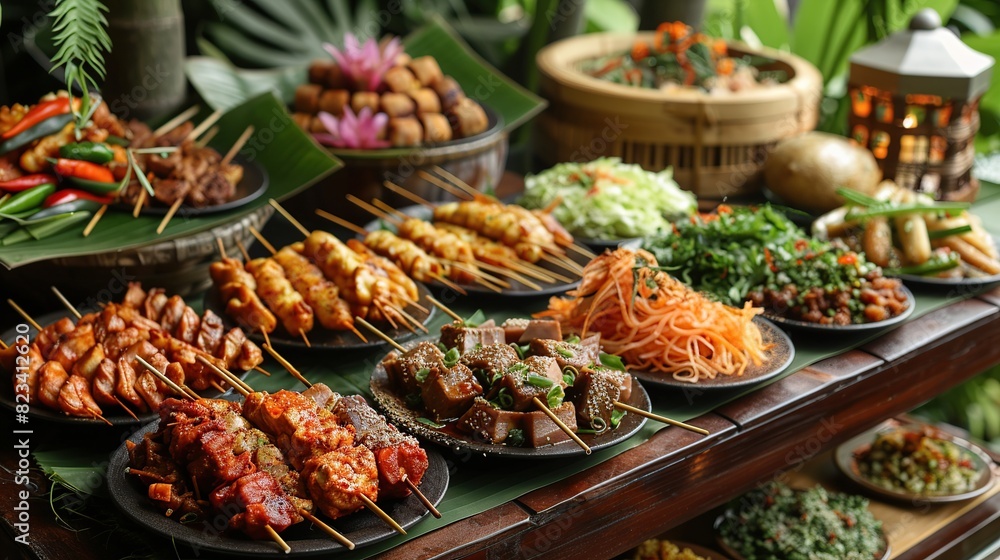 Fragrant Spices and Herbs Enrich Indonesian Banquet of Delicacies Fragrant Spices and Herbs Enrich Indonesian Banquet of Delicacies