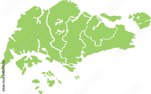 Photography Singapore map color icon illustration, Singapore, map, illustration, color, trav