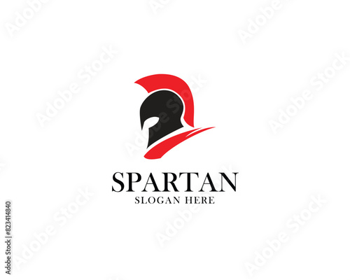 head spartan logo vector design template icon