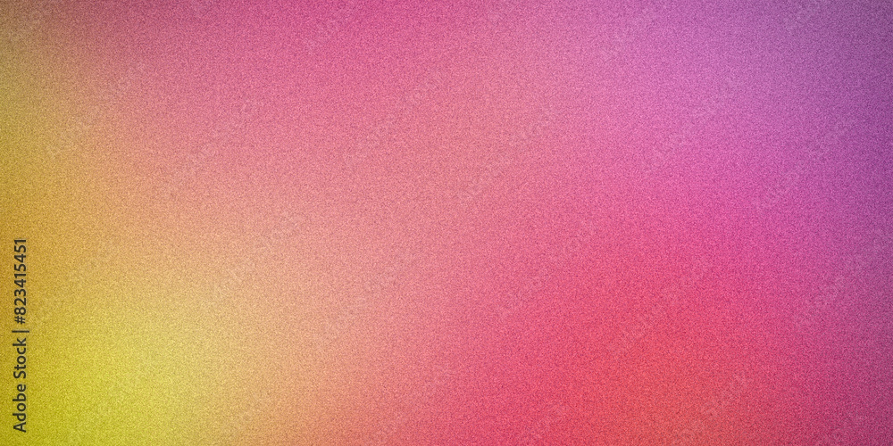Grainy gradient background in multicolored dark pink crimson purple yellow golden red orange. Abstract ultra-wide, perfect for design, banners, wallpapers, templates, posters, desktops. High-quality