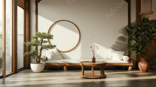 modern hanok style living room interior